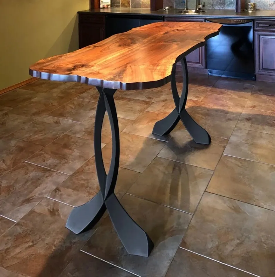 Handcrafted wood console table