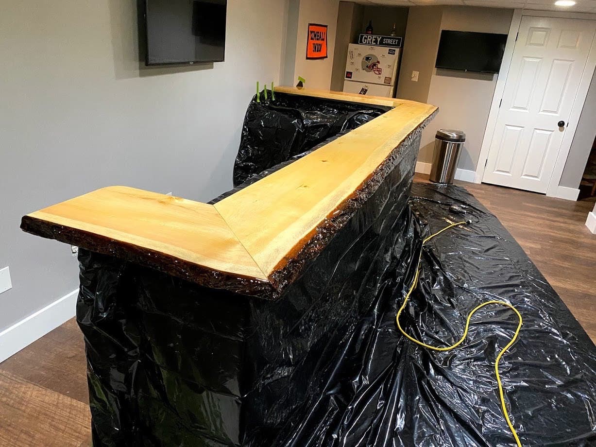 Custom wood countertop slab