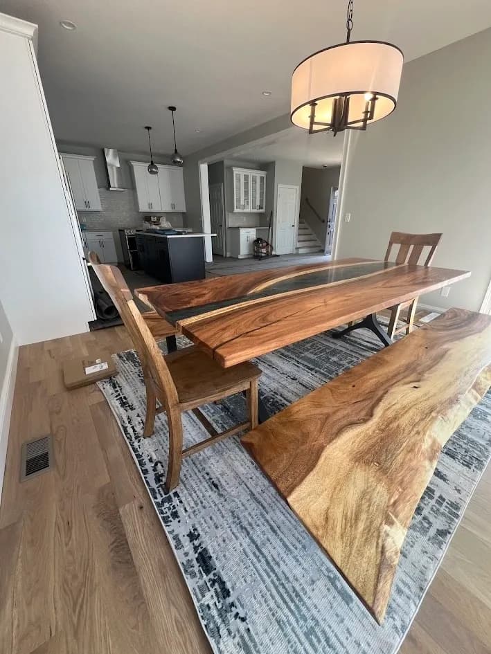Ocean epoxy dining table