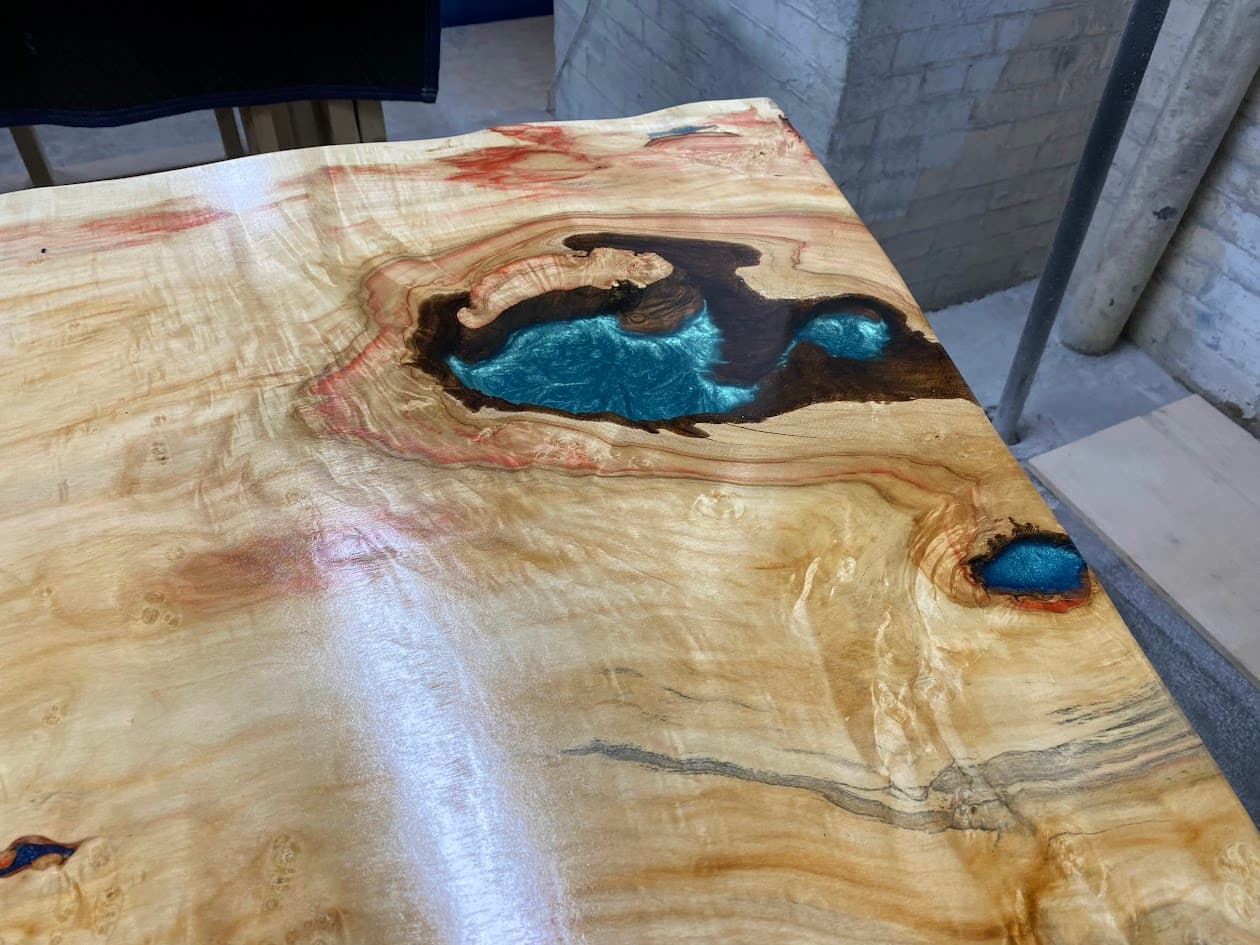 Flaming Box Elder live edge table