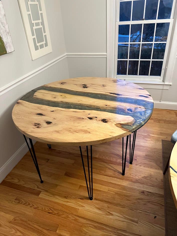 Maple live edge table