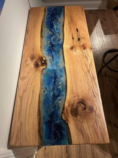 Red Oak custom table example
